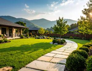 Common mistakes when hiring landscapers in Greenville, SC, shown in a beautifully transformed backyard.