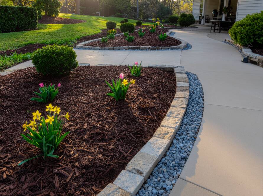 Spring landscaping Greenville SC preparation for luxury estates with sustainable garden transitions near me.