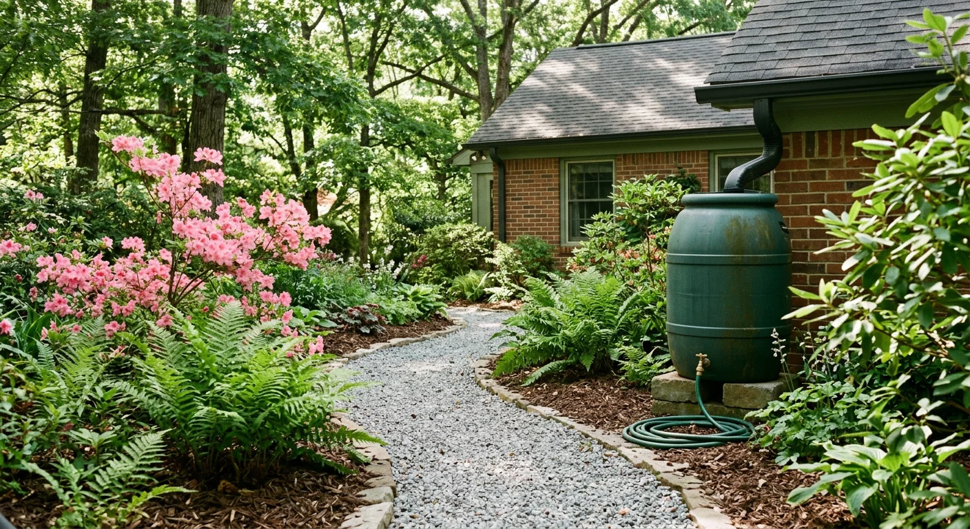 Native plants and water-efficient features in sustainable landscaping for Greenville SC homes, promoting eco-friendly yard design
