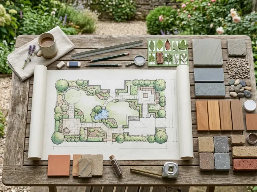 Landscape design plan for a home in a Greenville, SC HOA community