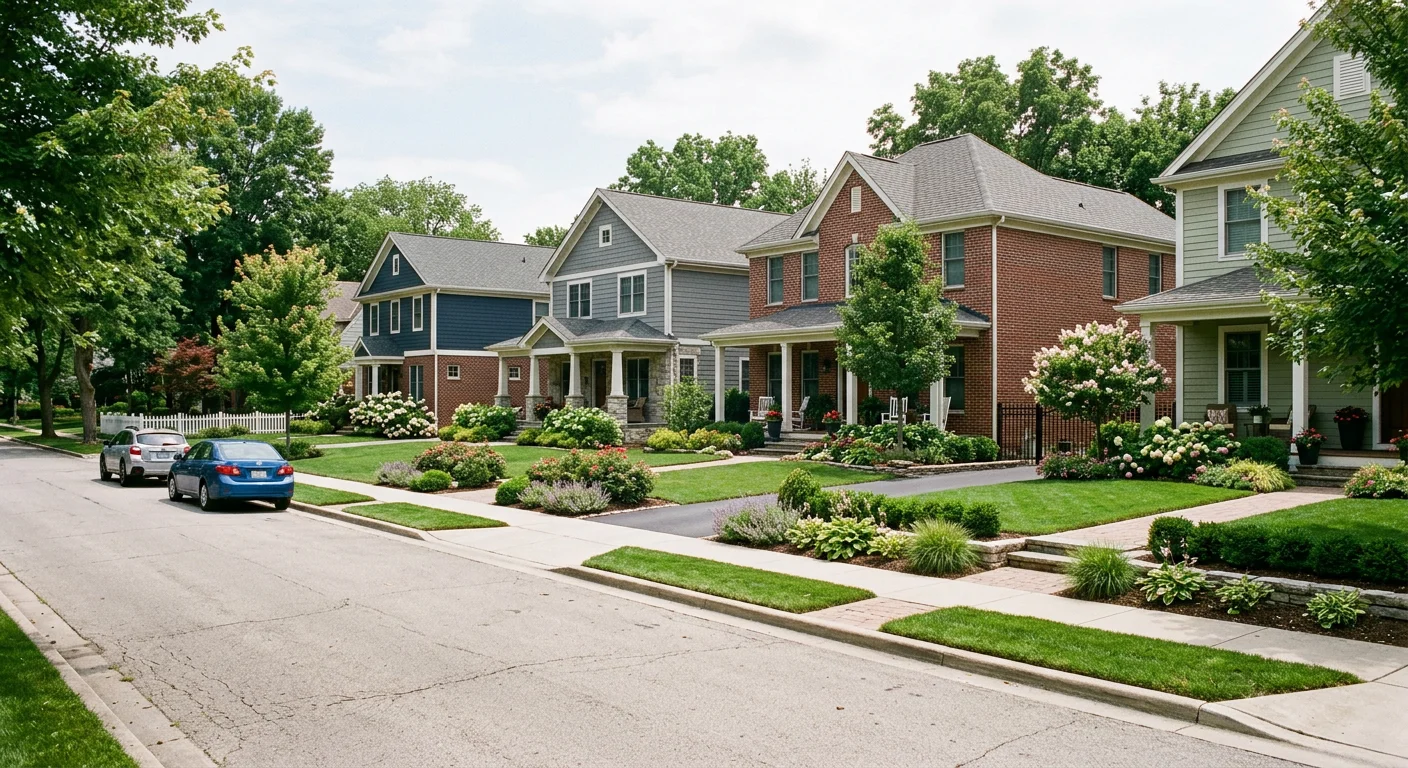 Coordinated front-yard landscaping in an Upstate SC master-planned community