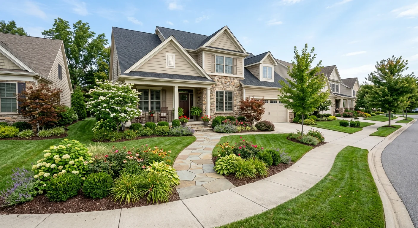 Approved landscape plan for a home in a Greenville, SC HOA neighborhood
